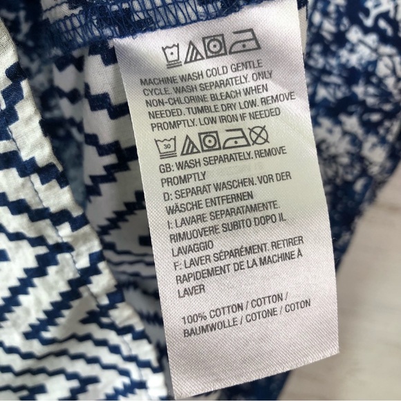 *3/$20* LOGO by Lori Goldstein Mixed Print Ikat Peplum Tunic Blouse XS - Picture 6 of 6